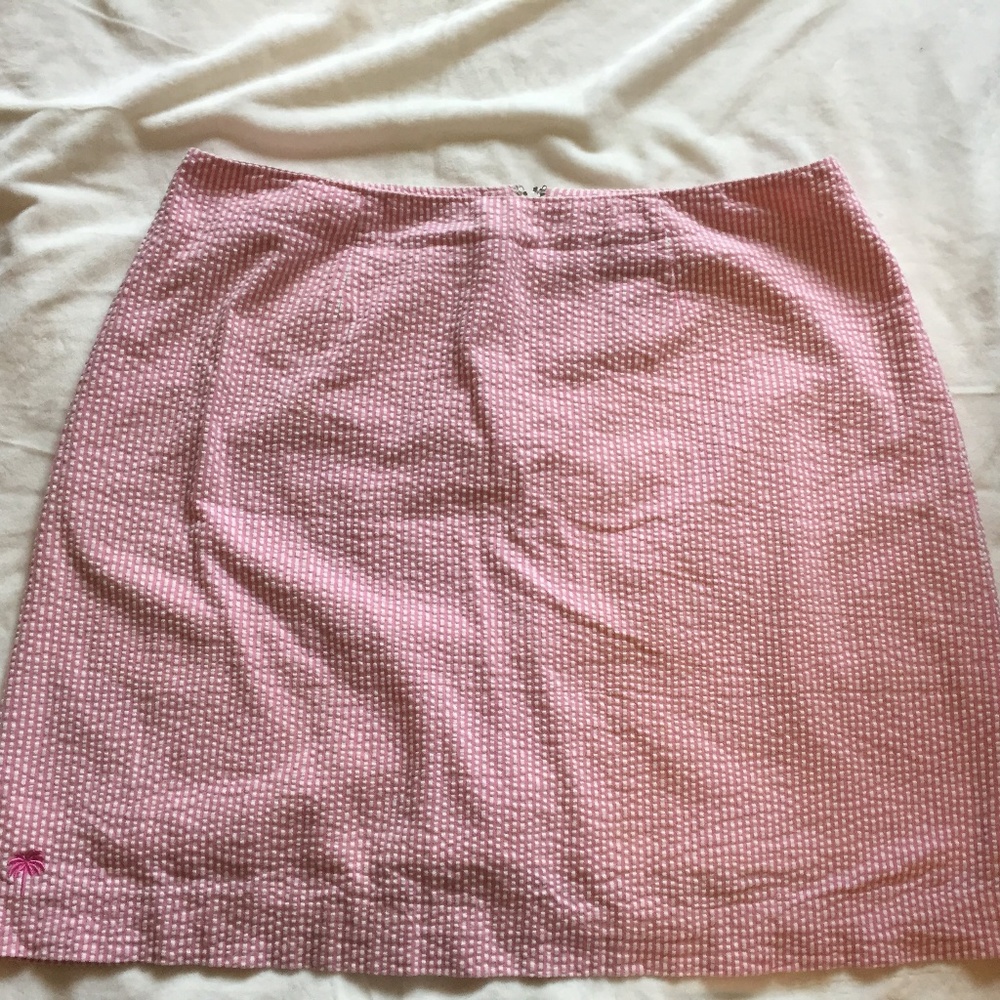 Lilly Pulitzer Pink Seersucker Skirt